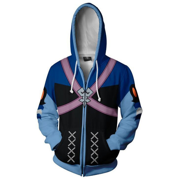 Kingdom Hearts Hoodie - Aqua Zip Up Hoodie CSOS315 - cosplaysos