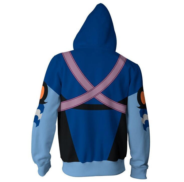 Kingdom Hearts Hoodie - Aqua Zip Up Hoodie CSOS315 - cosplaysos