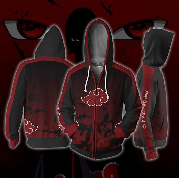 Naruto Hoodie -  Uchiha Itachi Zip Up Hoodie CSOS316 - cosplaysos