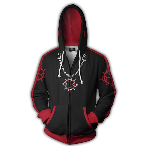 Kingdom Hearts Hoodie - Axel Zip Up Hoodie CSOS318 - cosplaysos