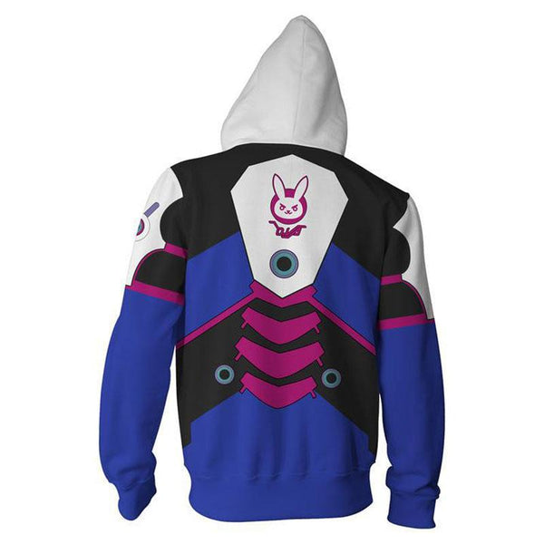 Overwatch Hoodie - D. Va Zip Up Hoodie CSOS508 - cosplaysos