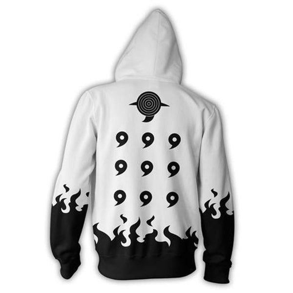 Naruto Hoodie - Rikudou Sennin Mode White Zip Up Hoodie CSOS513 - cosplaysos