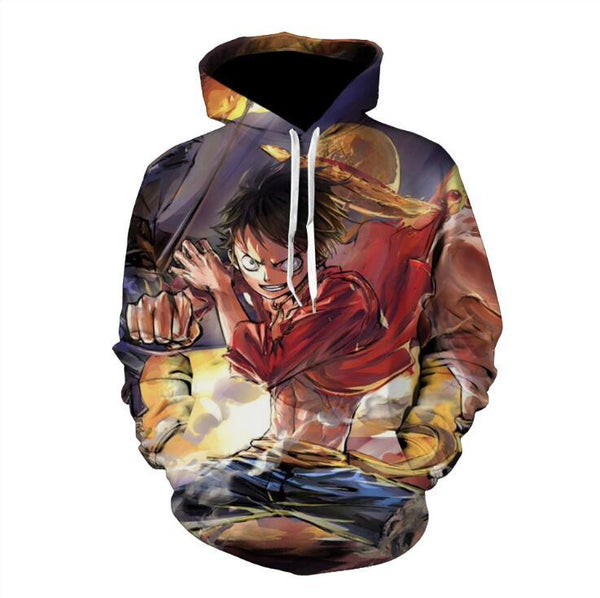 One Piece Hoodie - Monkey D. Luffy Pullover Hoodie CSOS519 - cosplaysos