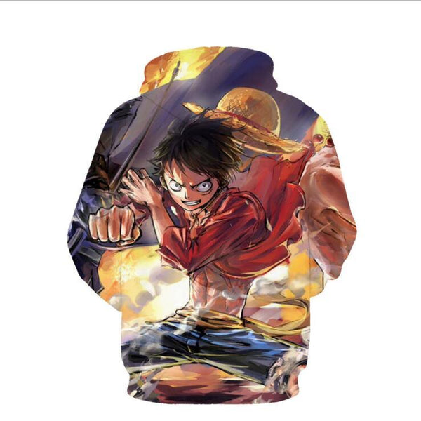 One Piece Hoodie - Monkey D. Luffy Pullover Hoodie CSOS519 - cosplaysos