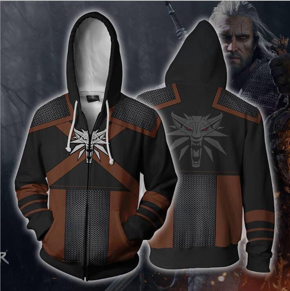 The Witcher 3 Hoodie - Wild Hunt Zip Up Hoodie CSOS536 - cosplaysos