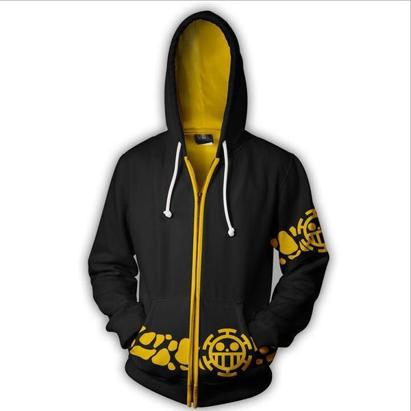 One Piece Hoodie - Trafalgar Law Zip Up Hoodie CSOS542 - cosplaysos