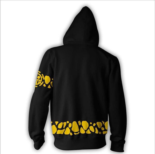 One Piece Hoodie - Trafalgar Law Zip Up Hoodie CSOS542 - cosplaysos