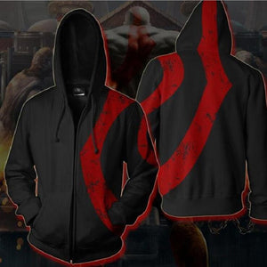 God of War Hoodie - Kratos Zip Up Hoodie CSOS551 - cosplaysos