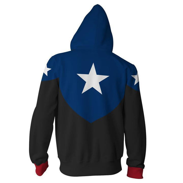 The Avengers Hoodie - Captain America Zip Up Hoodie CSOS556 - cosplaysos