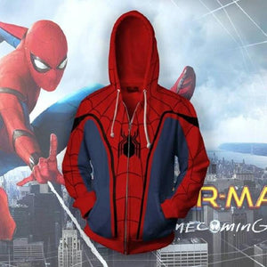 Spider-Man Hoodie - The Avengers Zip Up Hoodie CSOS563 - cosplaysos