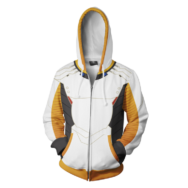 Overwatch Hoodie - Mercy Zip Up Hoodie CSOS569 - cosplaysos