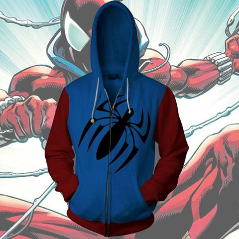 Spider-Man Hoodie - The Avengers Zip Up Hoodie CSOS570 - cosplaysos