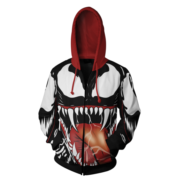 Spider-Man Hoodie - Venom Zip Up Hoodie - cosplaysos