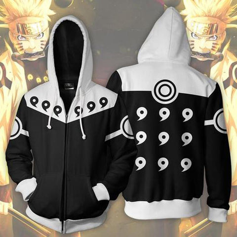 Naruto Hoodie - Rikudou Sennin Mode Black Hoodie CSOS575 - cosplaysos