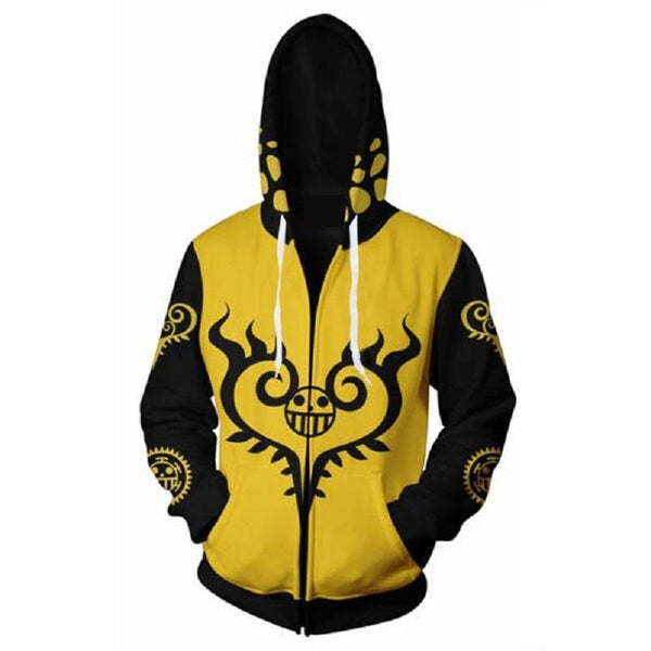 One Piece Hoodie - Trafalgar Law Zip Up Hoodie CSOS590 - cosplaysos