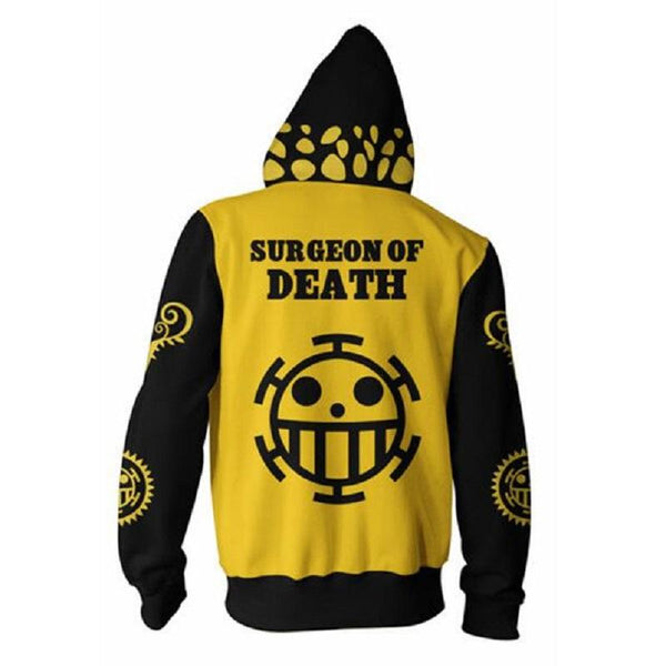 One Piece Hoodie - Trafalgar Law Zip Up Hoodie CSOS590 - cosplaysos