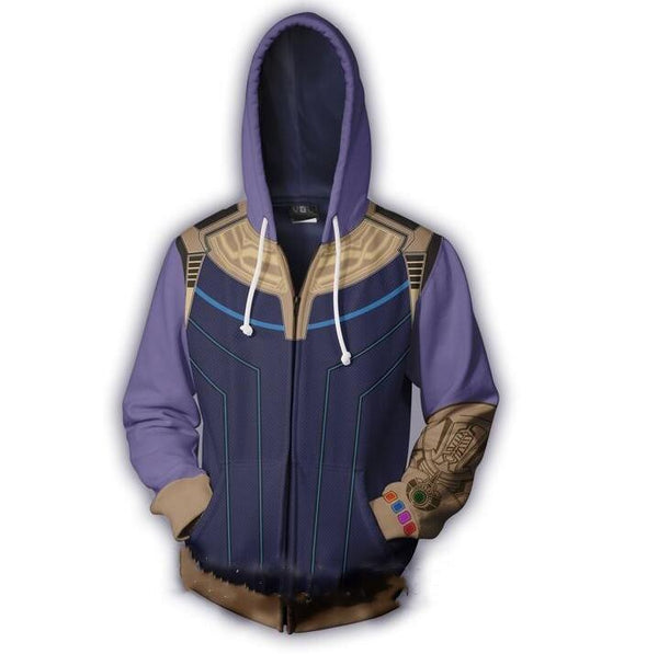 The Avengers Hoodie - Thanos Zip Up Hoodie - cosplaysos