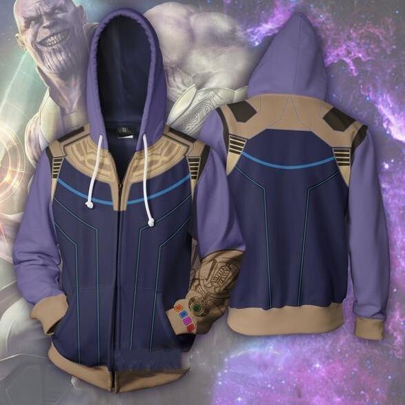 The Avengers Hoodie - Thanos Zip Up Hoodie - cosplaysos