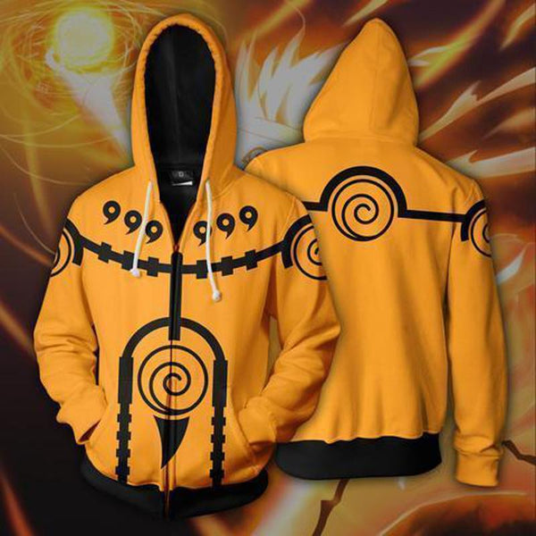 Naruto Hoodie - Kyubi Mood Zip Up Hoodie CSOS621 - cosplaysos