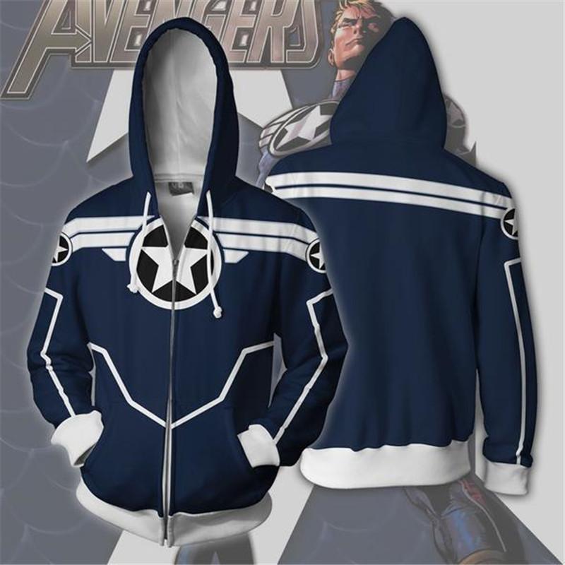 The Avengers Hoodie - Captain America Secret War Zip Up Hoodie CSOS630 - cosplaysos