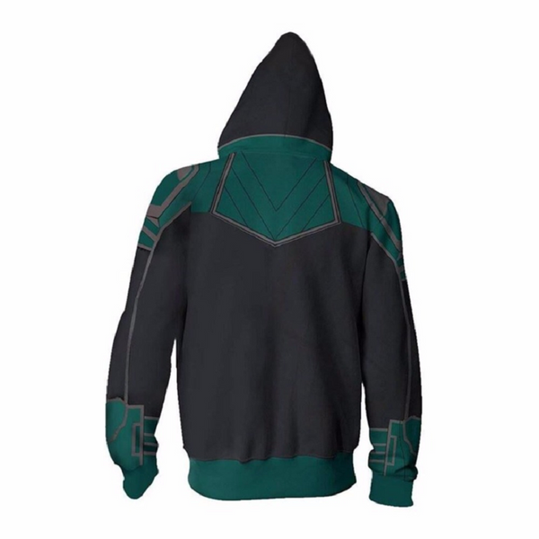 Captain Marvel Hoodie - Carol Danvers Zip Up Hoodie CSOS807 - cosplaysos