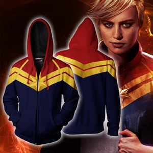 Captain marvel zip hoodie sales