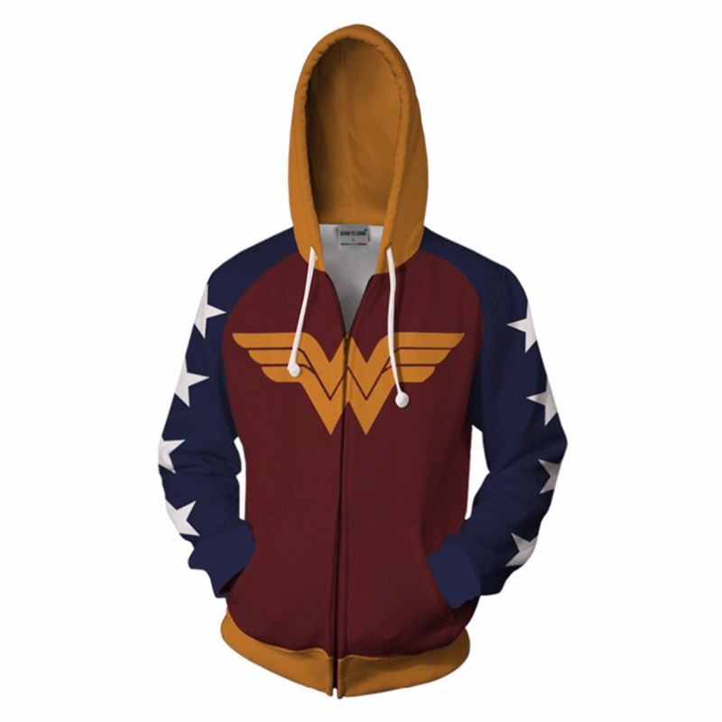 Wonder Woman Hoodie Diana Prince Hoodie Zip Up Hoodie cosplaysos