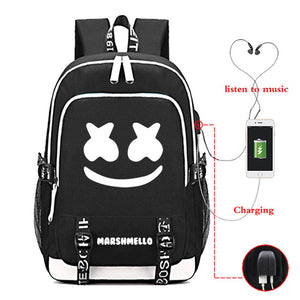 School Bag Marshmello Clearance Sac Marshmello FYEKR Cute DJ Smile