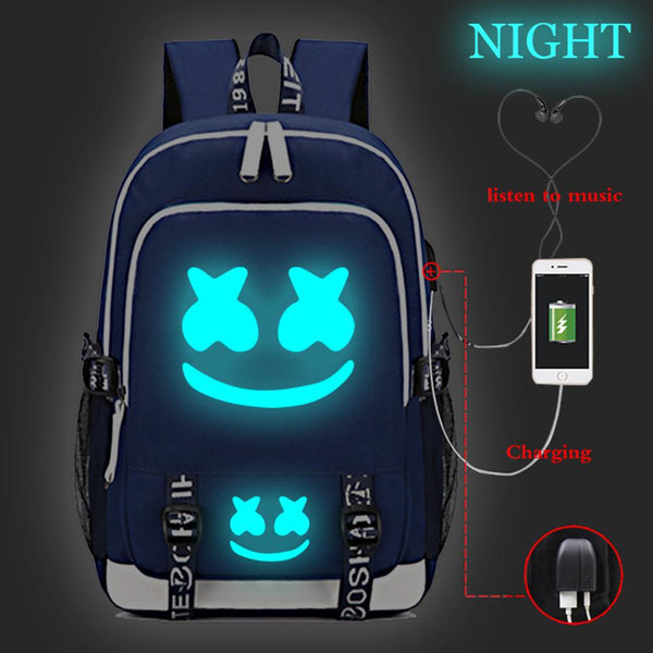 USB Charging Marshmello Backpack CSSO158 - cosplaysos