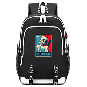 Marshmello Travel Backpack With USB Charging Port CSSO159 - cosplaysos