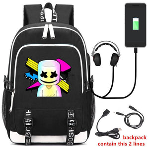 DJ Marshmello Travel School  Backpack CSSO214 - cosplaysos