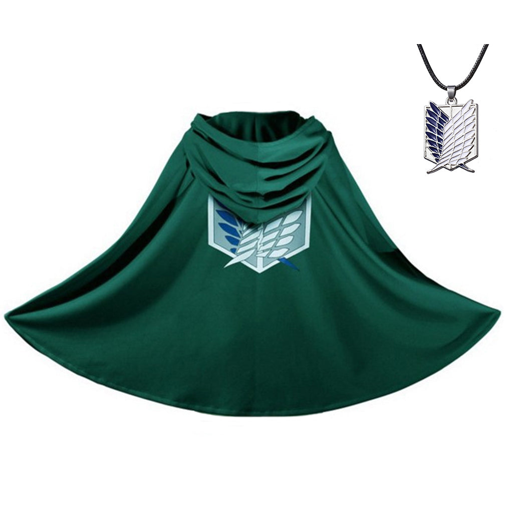 Attack On Titan Cloak - Anime Cosplay Costume Shingeki No Kyojin Cape With Necklace