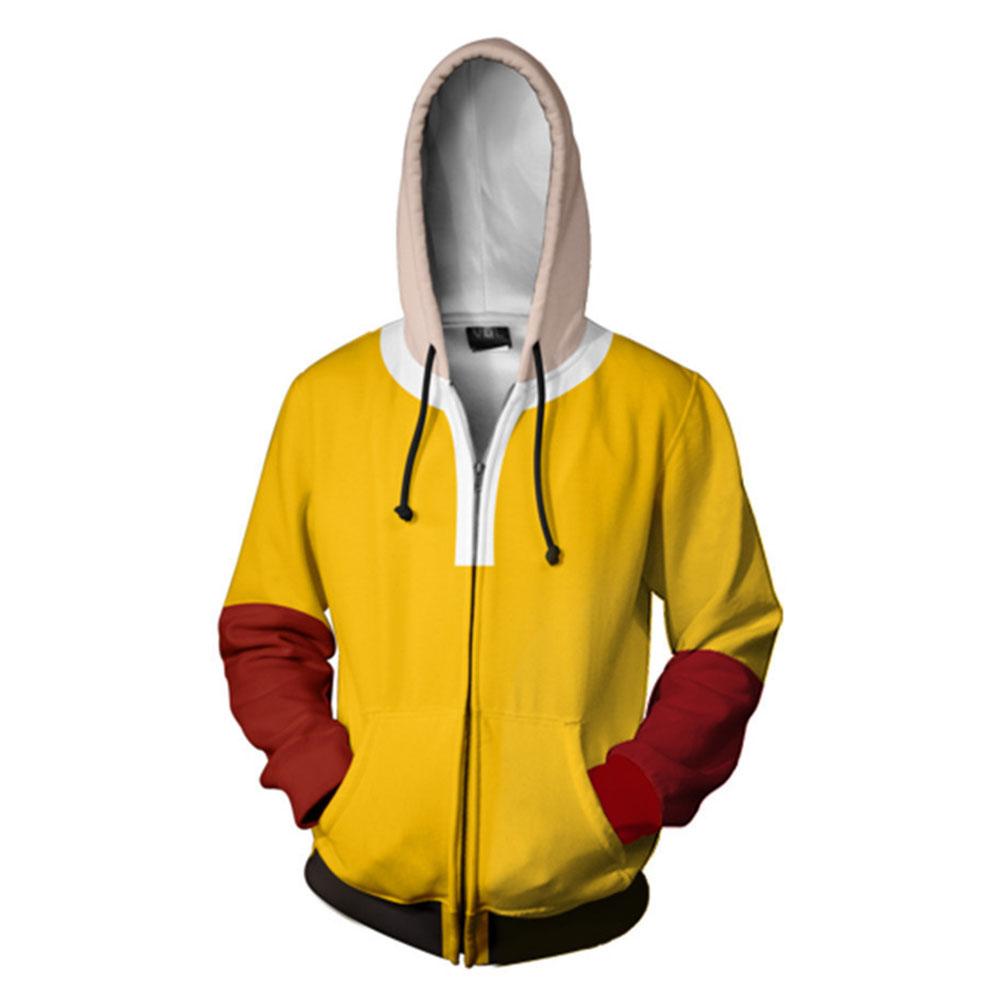 One Punch Man Hoodies - Japanese Anime Zip Up Hooded Sweatshirt CSSO047 - cosplaysos