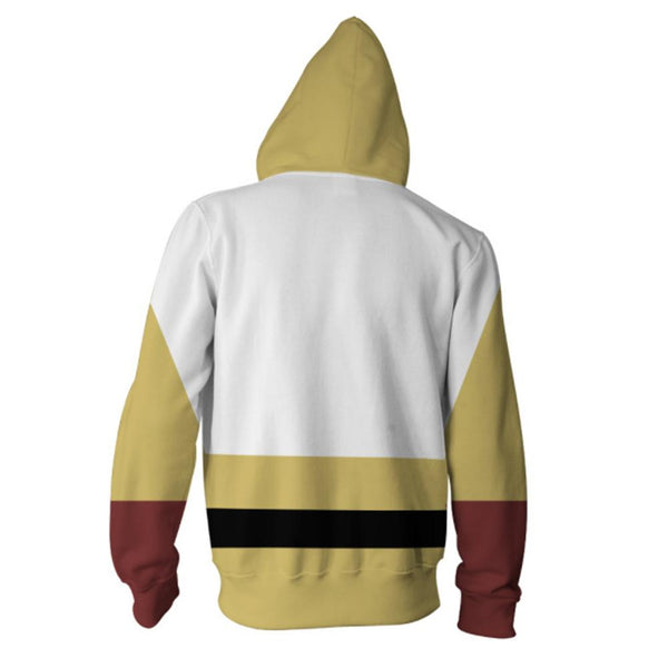 One Punch Man Hoodies - Saitama Zip Up Hooded Sweatshirt CSSO052 - cosplaysos