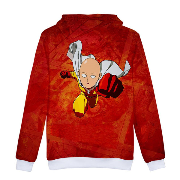 One Punch Man Hoodies - Saitama Drawstring Pullover Hooded Sweatshirt CSSO058 - cosplaysos