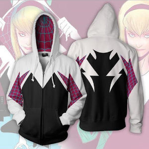 Gwen Stacy Hoodie - The Amazing Spider-Man Zip Up Hoodie CSOS540 - cosplaysos