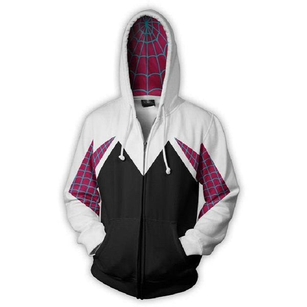 Gwen Stacy Hoodie - The Amazing Spider-Man Zip Up Hoodie CSOS540 - cosplaysos