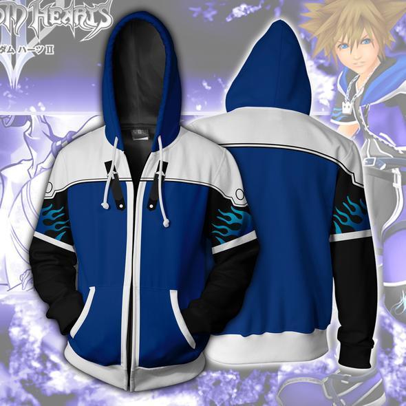 Kingdom Hearts Hoodie - Sora Wisdom Form Zip Up Hoodie CSOS581 - cosplaysos