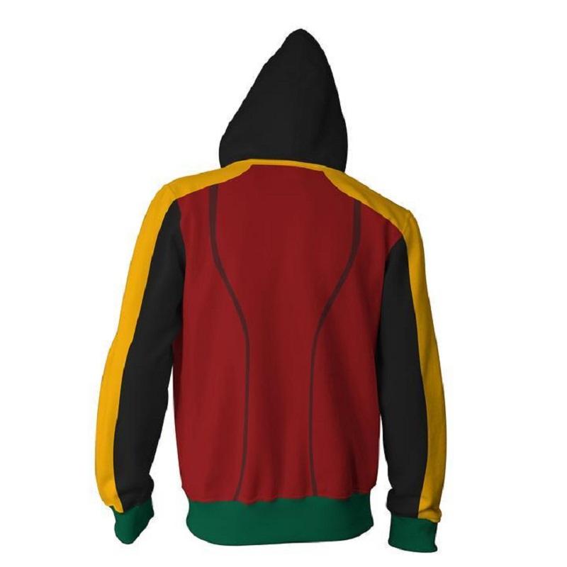 Batman Hoodie | Robin Damian Wayne Zip Up Hoodie | Cosplay Costume