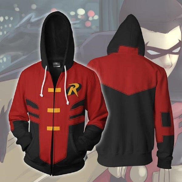 Batman Hoodie - Robin Tim Drake Zip Up Hoodie CSOS616 - cosplaysos