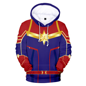 Captain Marvel Hoodie - Carol Danvers Pullover Hoodie CSOS902 - cosplaysos