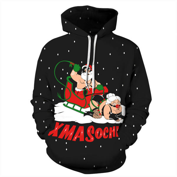 3D Print Hoodie - Santa Print Pullover Hoodie CSS007 - cosplaysos