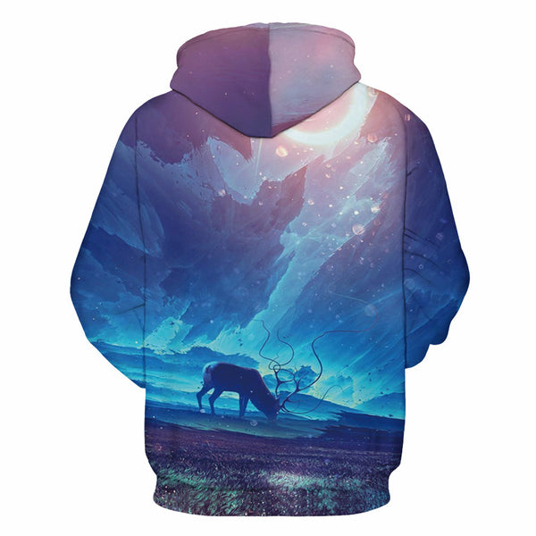 3D Print Hoodie - Starry Sky Pattern Pullover Hoodie  CSS066 - cosplaysos