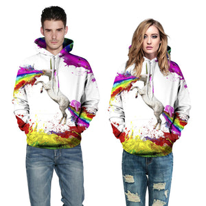 3D Print Hoodie - Spray Paint Horse Pattern Pullover Hoodie  CSS034 - cosplaysos