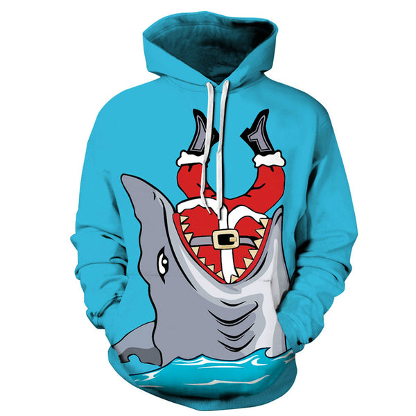 3D Print Hoodie - Funny Santa Print Pullover Hoodie CSS012 - cosplaysos