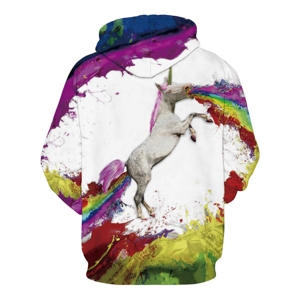 3D Print Hoodie - Spray Paint Horse Pattern Pullover Hoodie  CSS034 - cosplaysos
