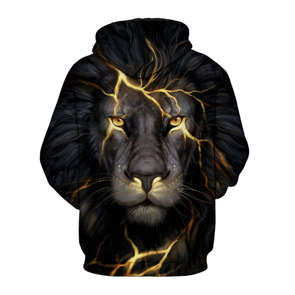 3D Print Hoodie - Lion Printing Golden Pattern Pullover Hoodie  CSS031 - cosplaysos