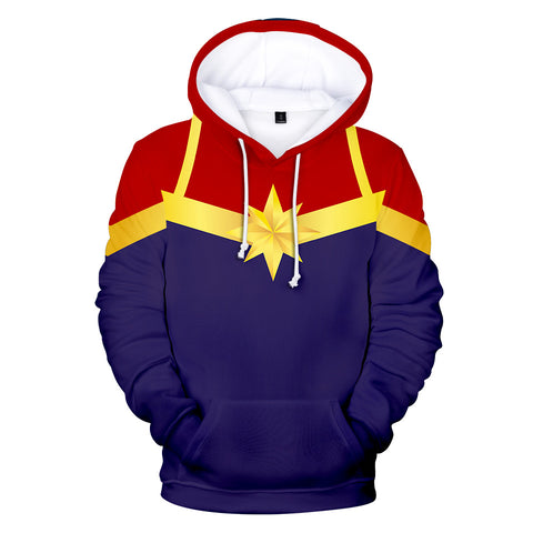 Captain Marvel Hoodie - Carol Danvers Pullover Hoodie CSOS905 - cosplaysos