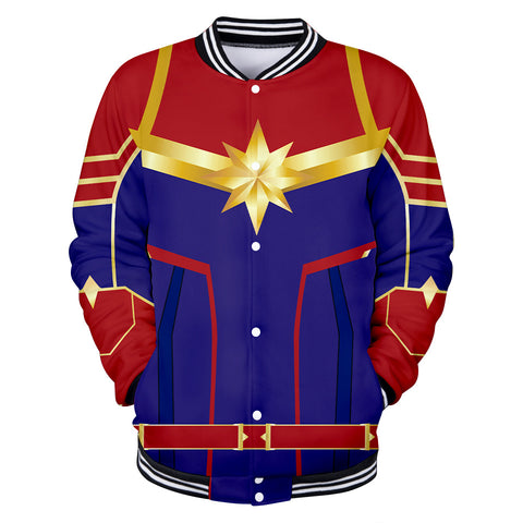 Captain Marvel Jacket - Carol Danvers Baseball Jacket CSOS907 - cosplaysos