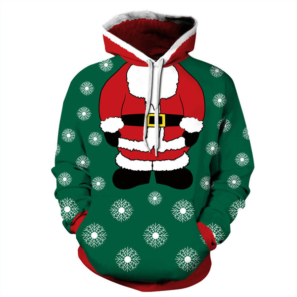 3D Print Hoodie - Christmas Santa Print Pullover Hoodie CSS010 - cosplaysos